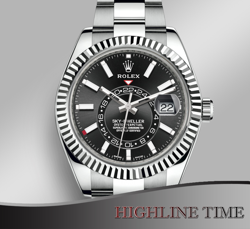 rolex sky dweller steel black