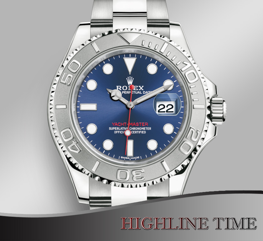 rolex yachtmaster platinum blue dial