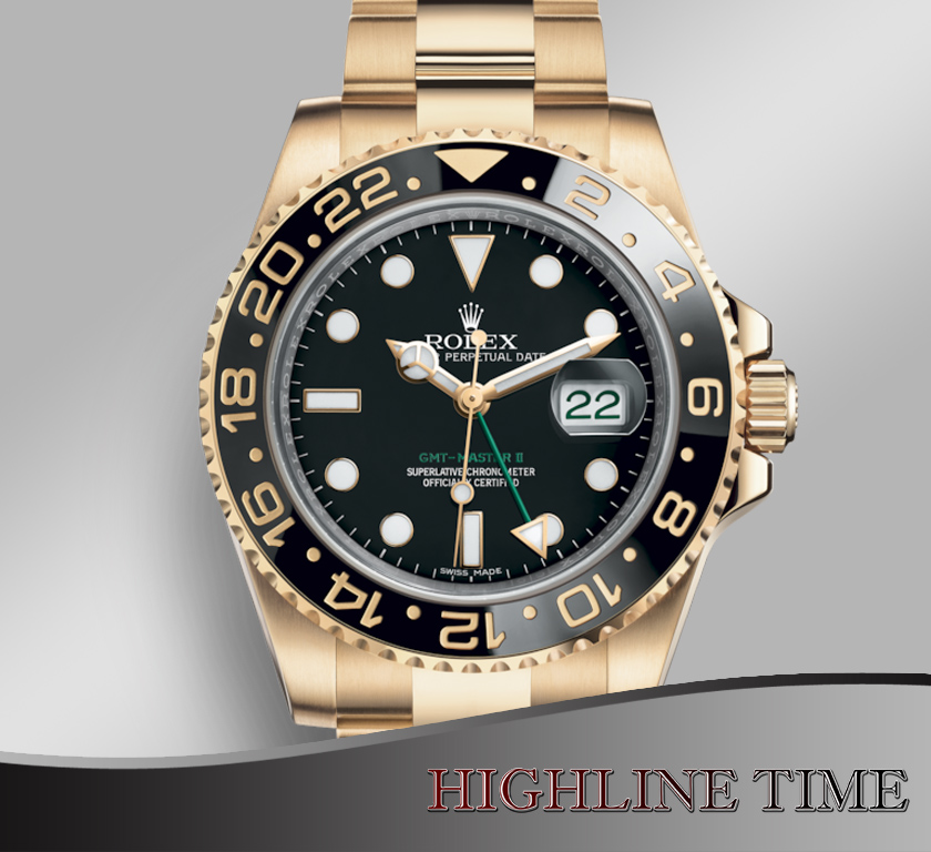 Tøm skraldespanden konstruktion Tigge ROLEX GMT MASTER II 40MM YELLOW GOLD BLACK