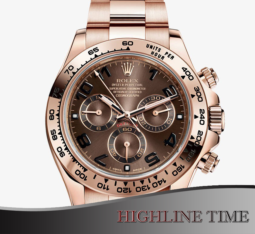 Fremtrædende meditation Dyrke motion ROLEX DAYTONA 40MM ROSE GOLD CHOCOLATE DIAL